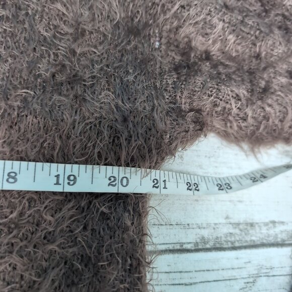 Powder River Outfitters by Panhandle Women's Brown Aztec Fringe Sweater Size L - Picture 3 of 5